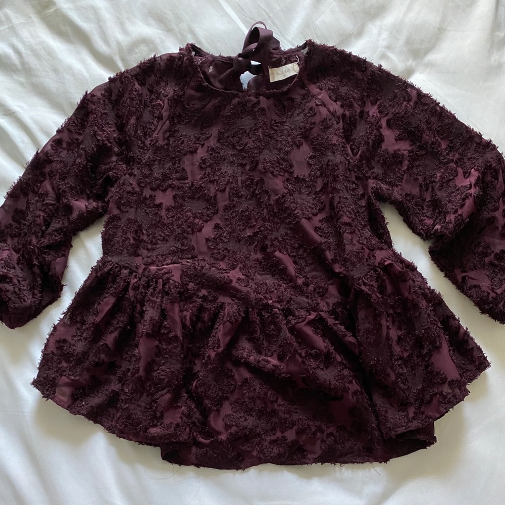 Textured babydoll top